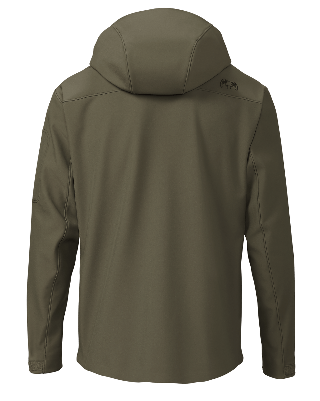 Back of Guide PRO Hooded Jacket in Ash Brown