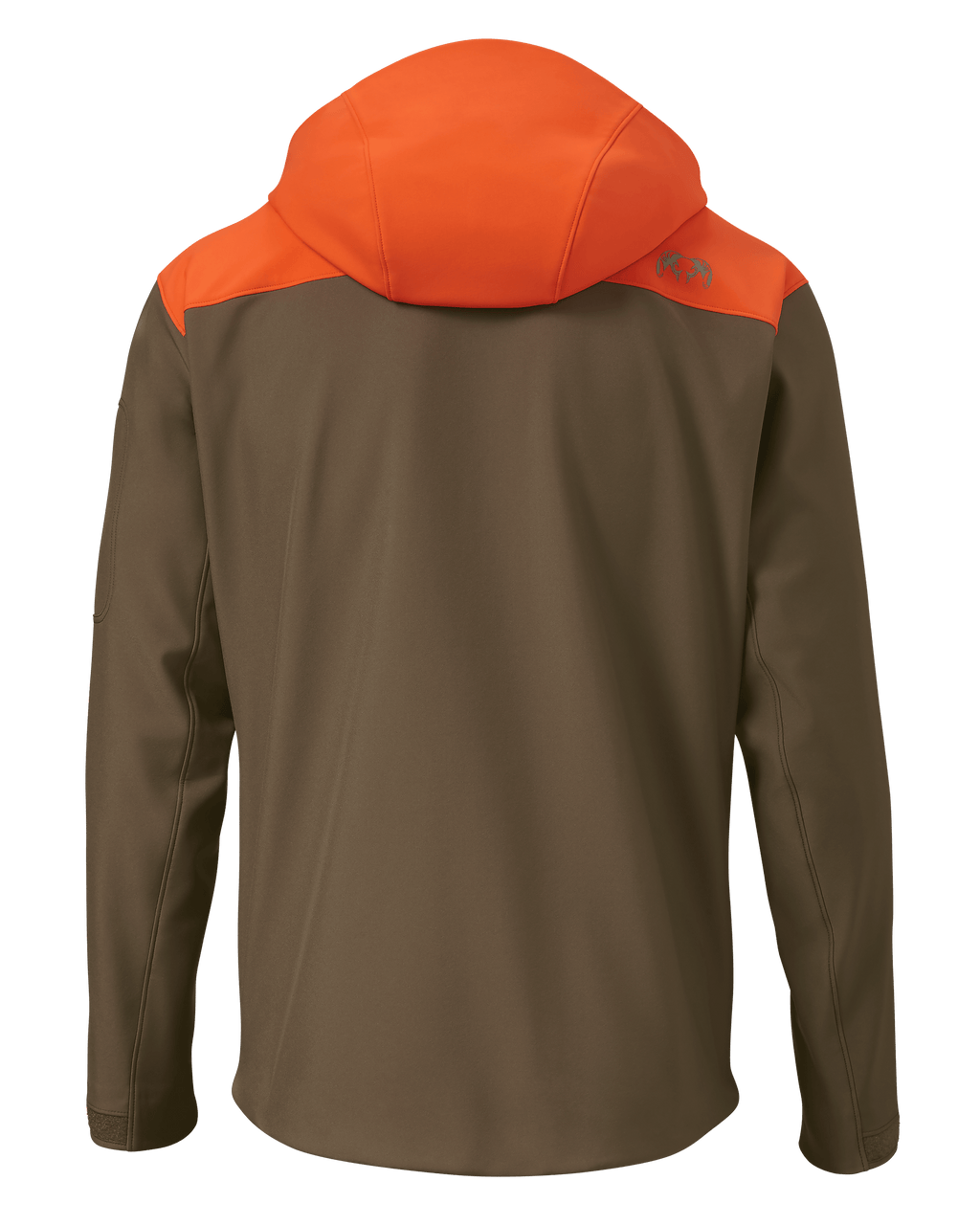 Back of Guide PRO Hooded Jacket in Blaze/Major Brown