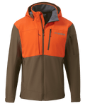 Front of Guide PRO Hooded Jacket in Blaze/Major Brown