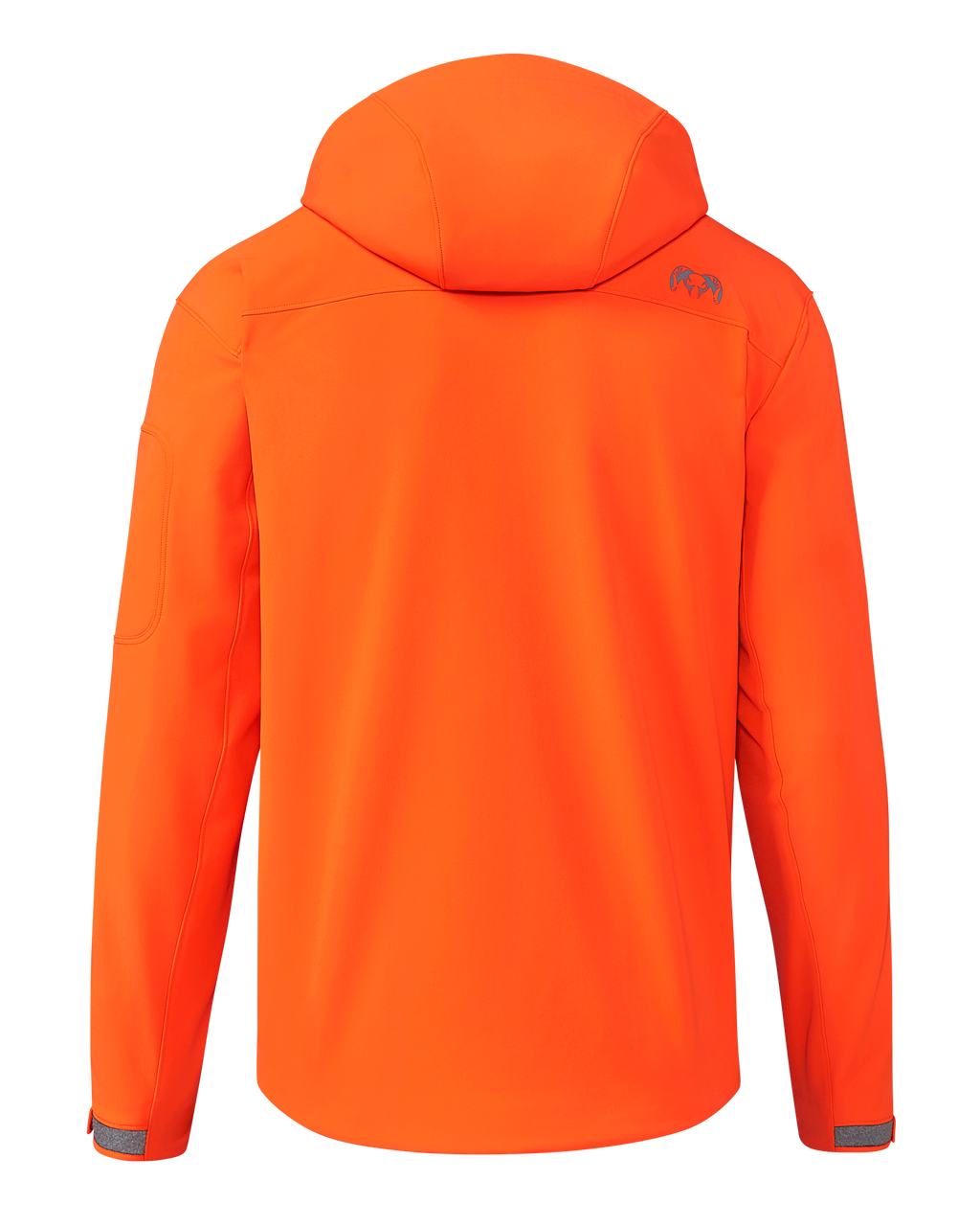Back of Front of Guide PRO Hooded Jacket in Blaze Orange