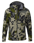 Front of Guide PRO Hooded Jacket in Verde Camouflage