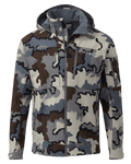 Front of Guide PRO Hooded Jacket in Vias Camouflage