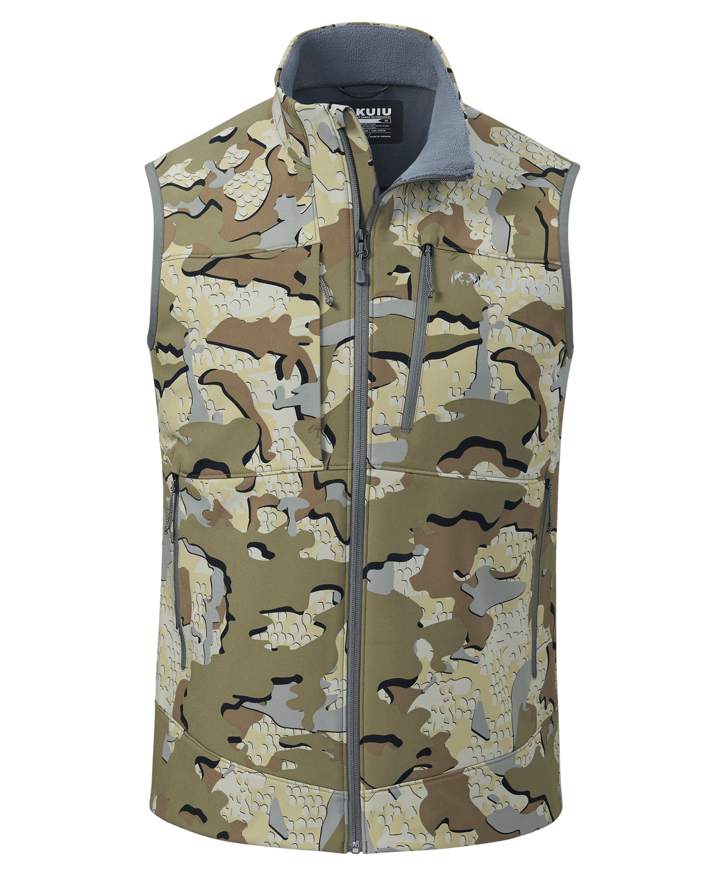 Front of Guide PRO Vest in Valo Camouflage