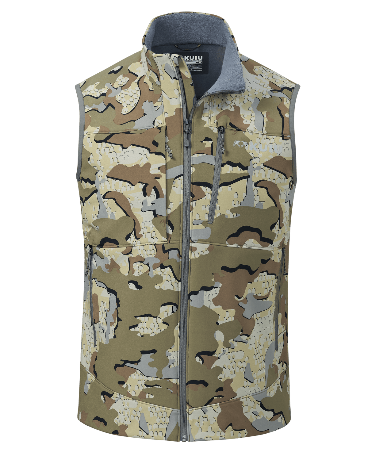 Front of Guide PRO Vest in Valo Camouflage