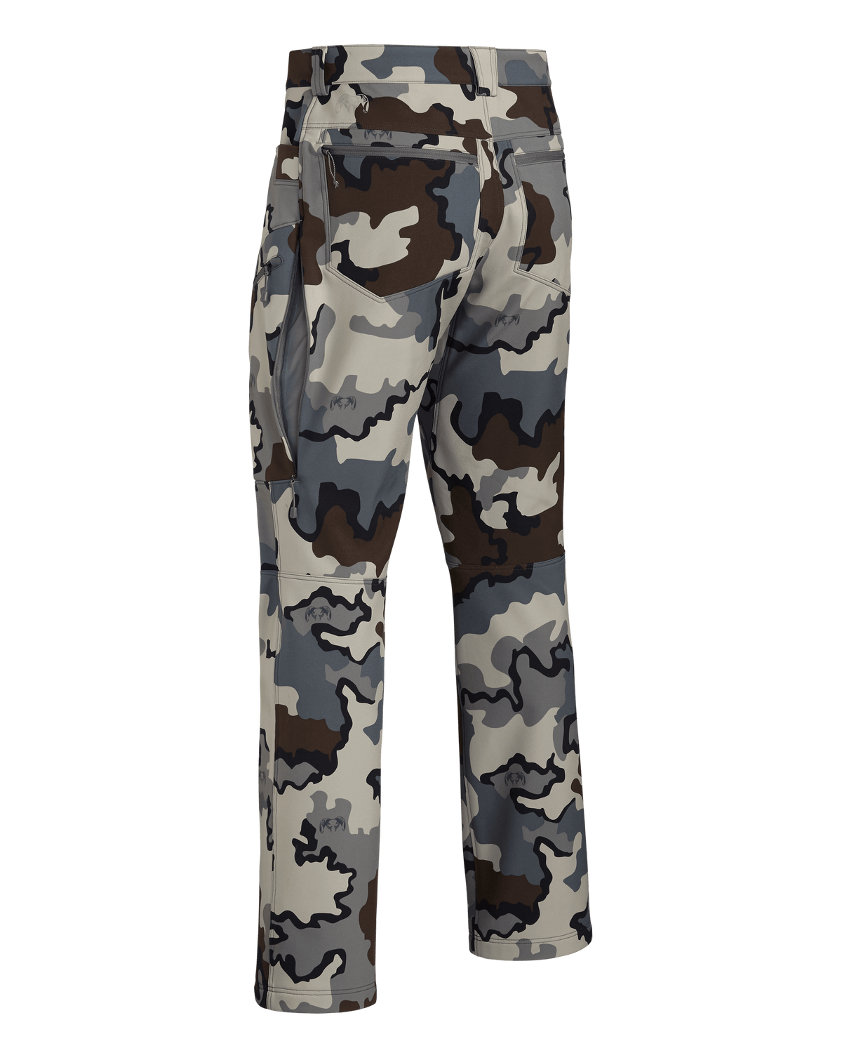 Back of Guide PRO Pant in Vias Camouflage with open hip vent