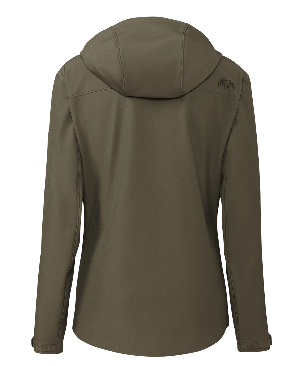 Back of Women's Guide PRO Hooded Jacket in Ash