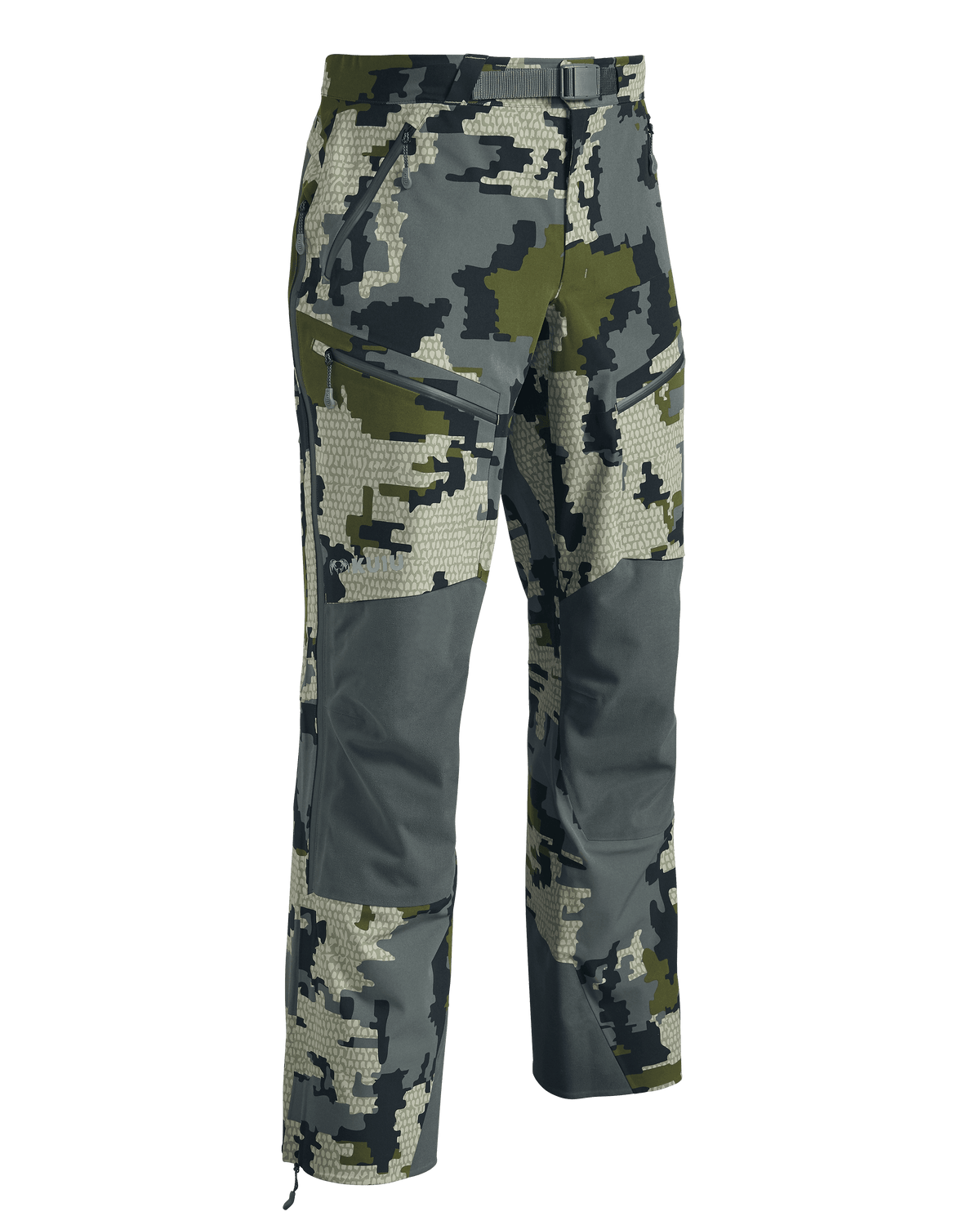 Front of Yukon TR Rain Pant in Verde Camouflage