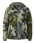 Front of Women's Kenai Hooded Jacket in Verde Camouflage