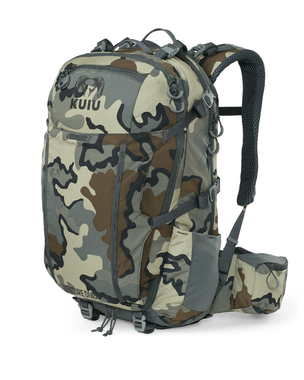 Front of Venture Divide 2000 Backpack in Vias Camouflage