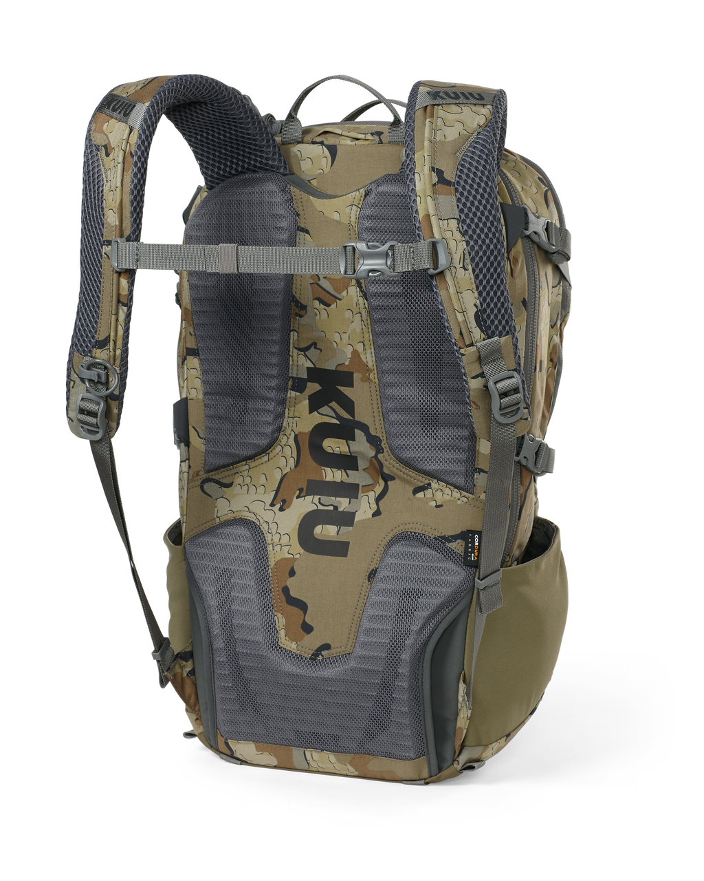 Back of Venture Divide 2000 Pack in Valo Camouflage Shown Without Hip Belt