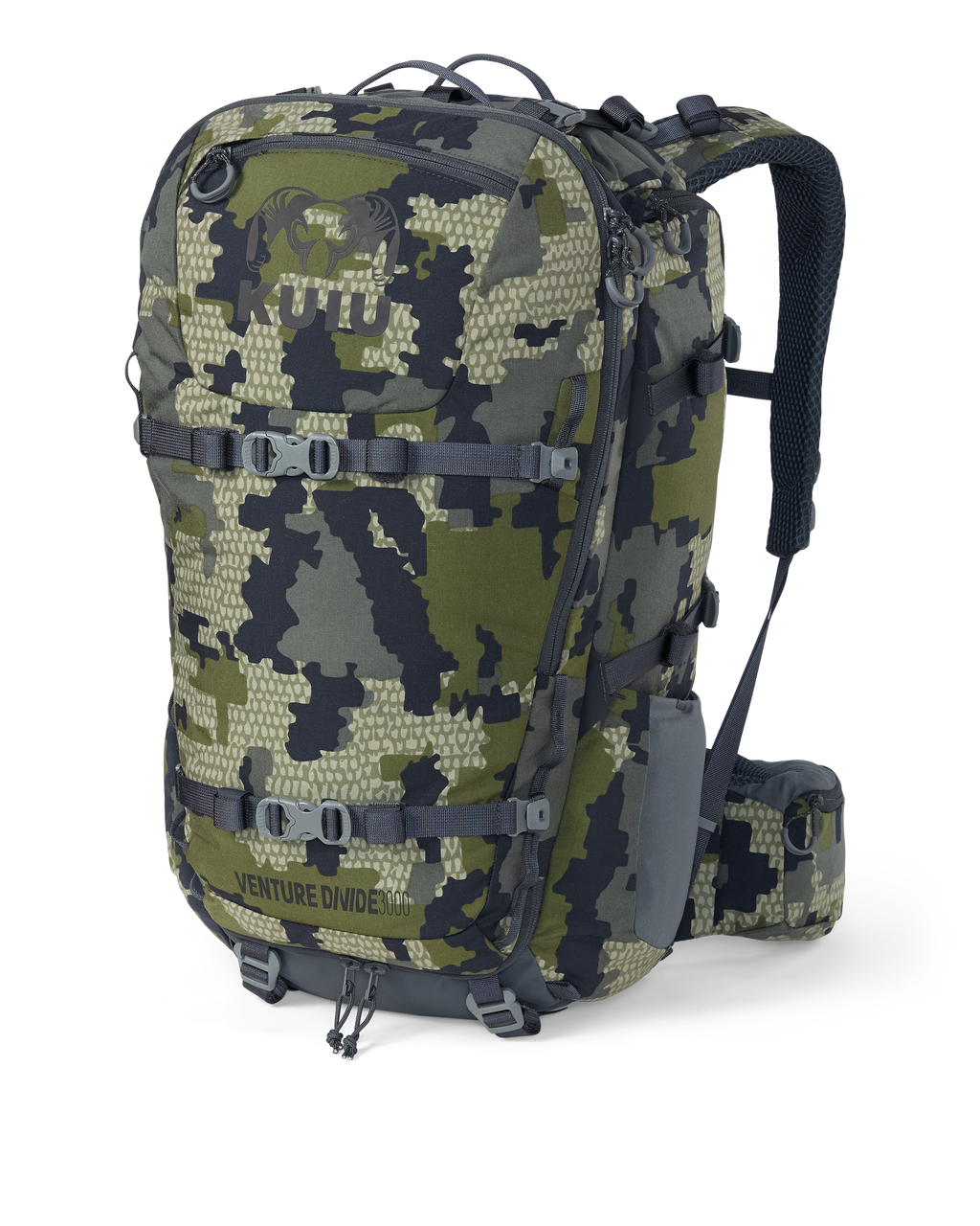 Front of Venture Divide 3000 Pack in Verde Camouflage