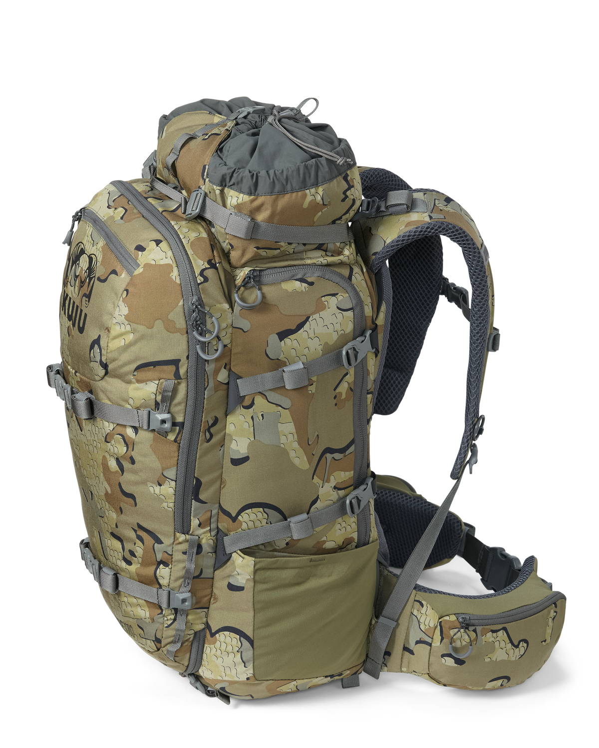 Side of Venture Divide 3000 in Valo Camouflage Highlighting Expanded Top Shroud