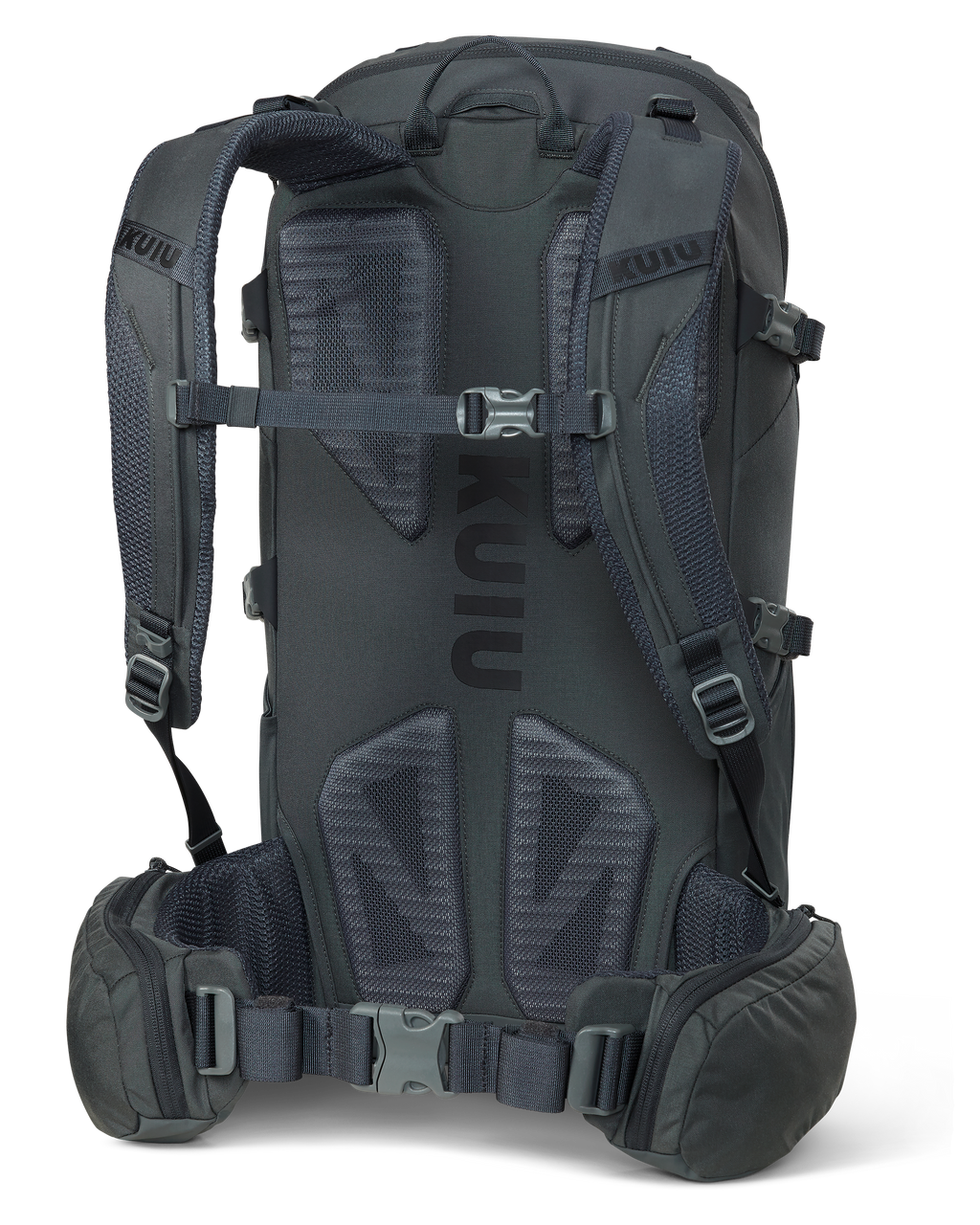 Back of Ranger 2200 with removable waist belt in Gunmetal Grey