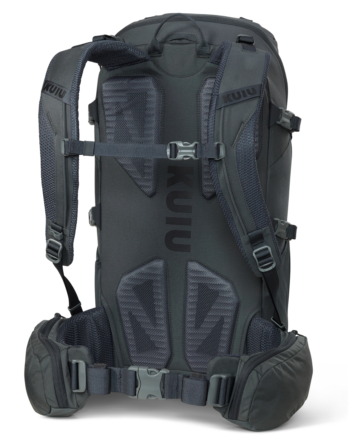 Back of Ranger 2200 with removable waist belt in Gunmetal Grey