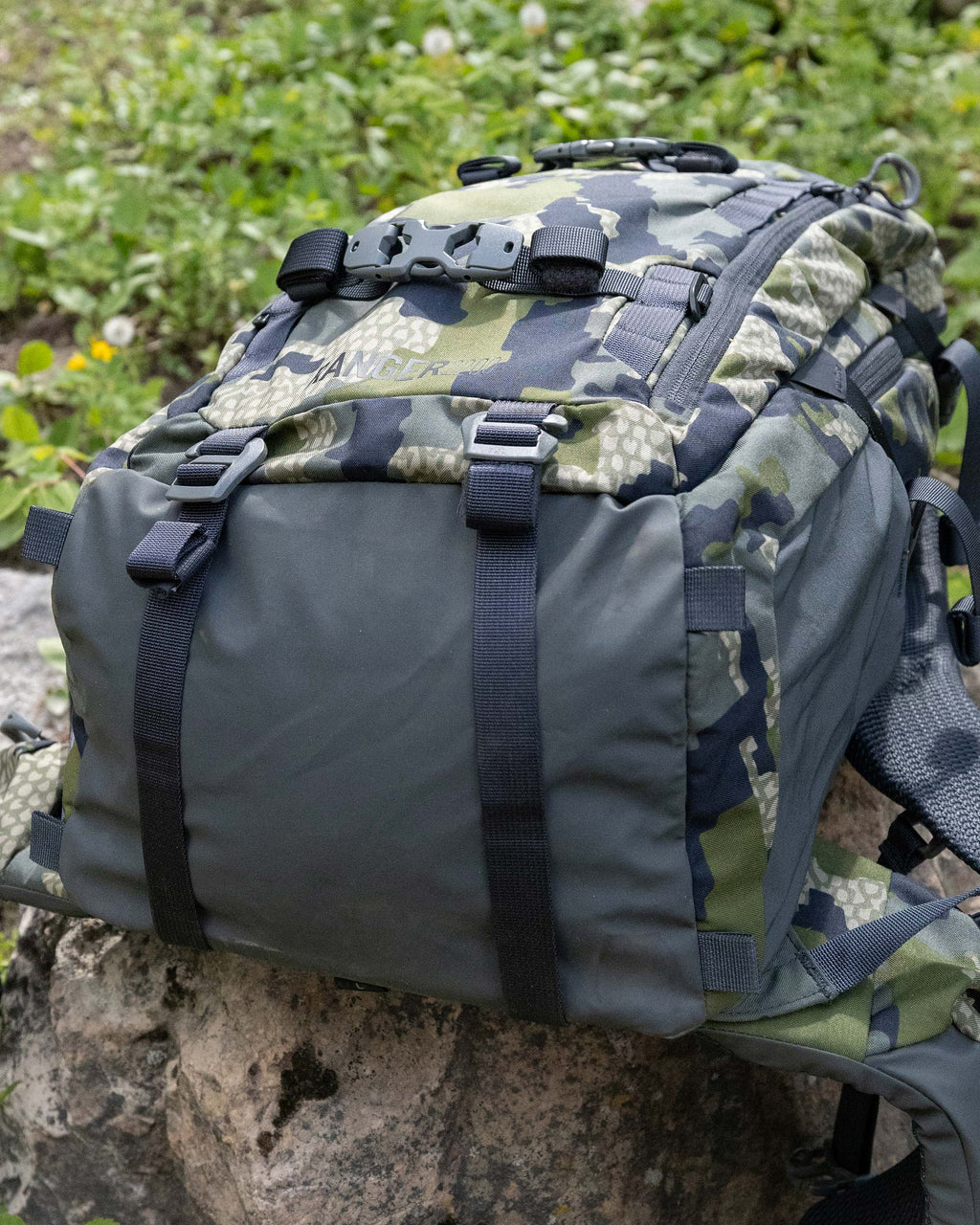 Close-up bottom view of Ranger 2200 in Verde Camouflage