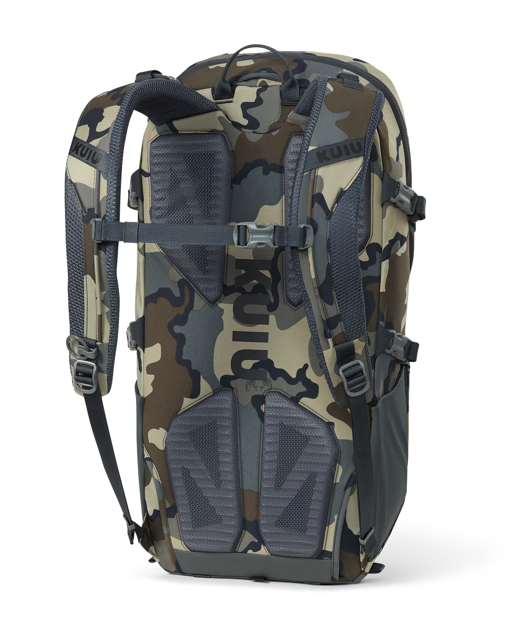 Back of Ranger 2200 without removable waist belt in Vias Camouflage