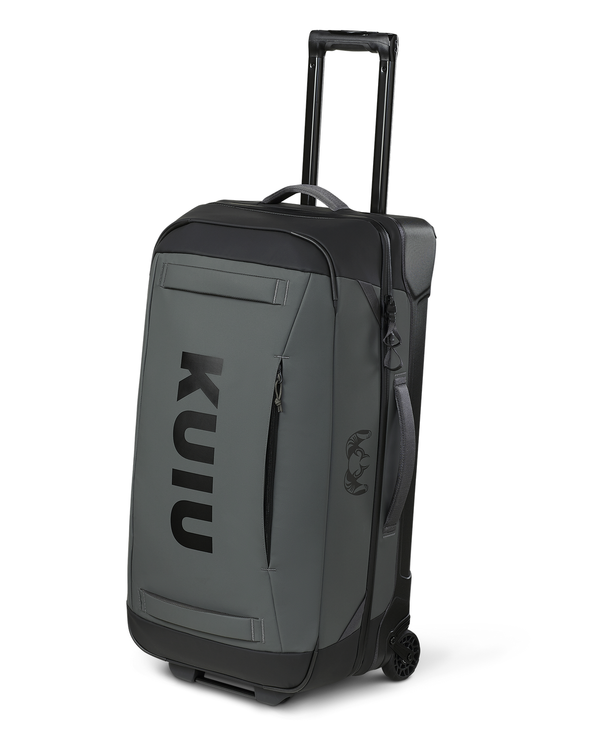 Angled view of the Waypoint 4500 Roller Travel Bag in Gunmetal Grey
