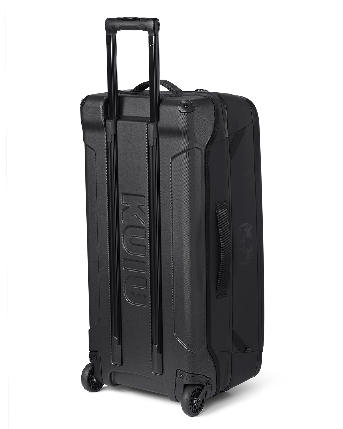 Back side, angled view of the Waypoint 6500 Roller Travel Bag in Black