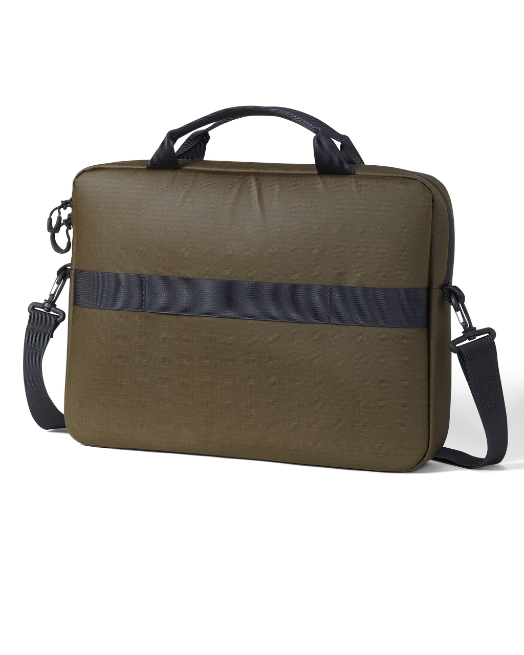 Back of Waypoint Messenger Bag in Bourbon Brown