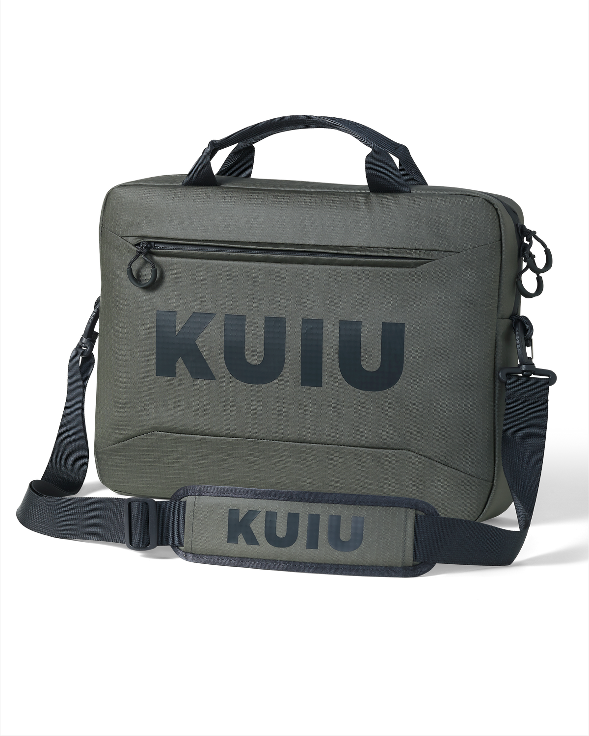 Front of Waypoint Messenger Bag in Stone Grey