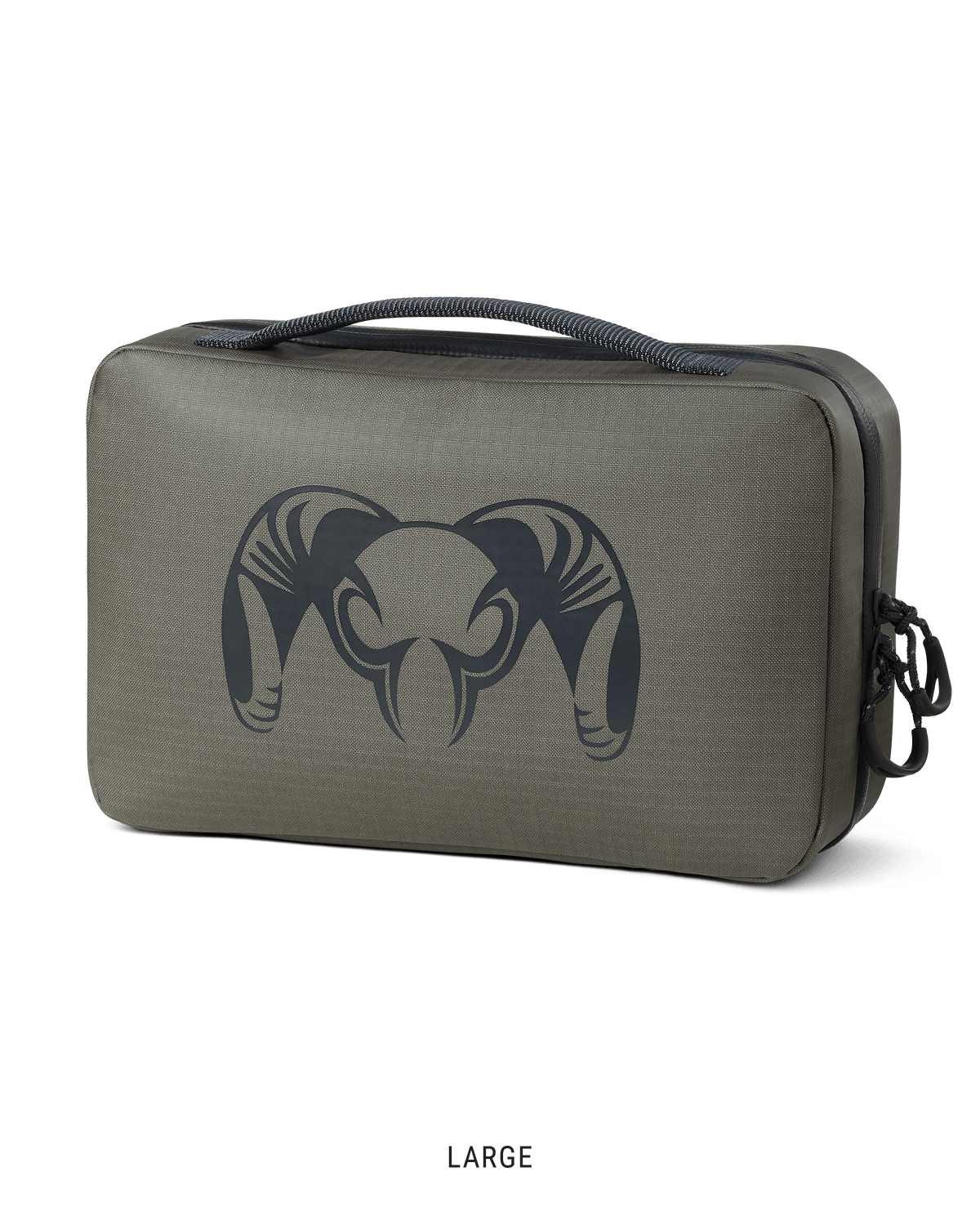 Back of large Waypoint Dopp Kit in Stone Grey