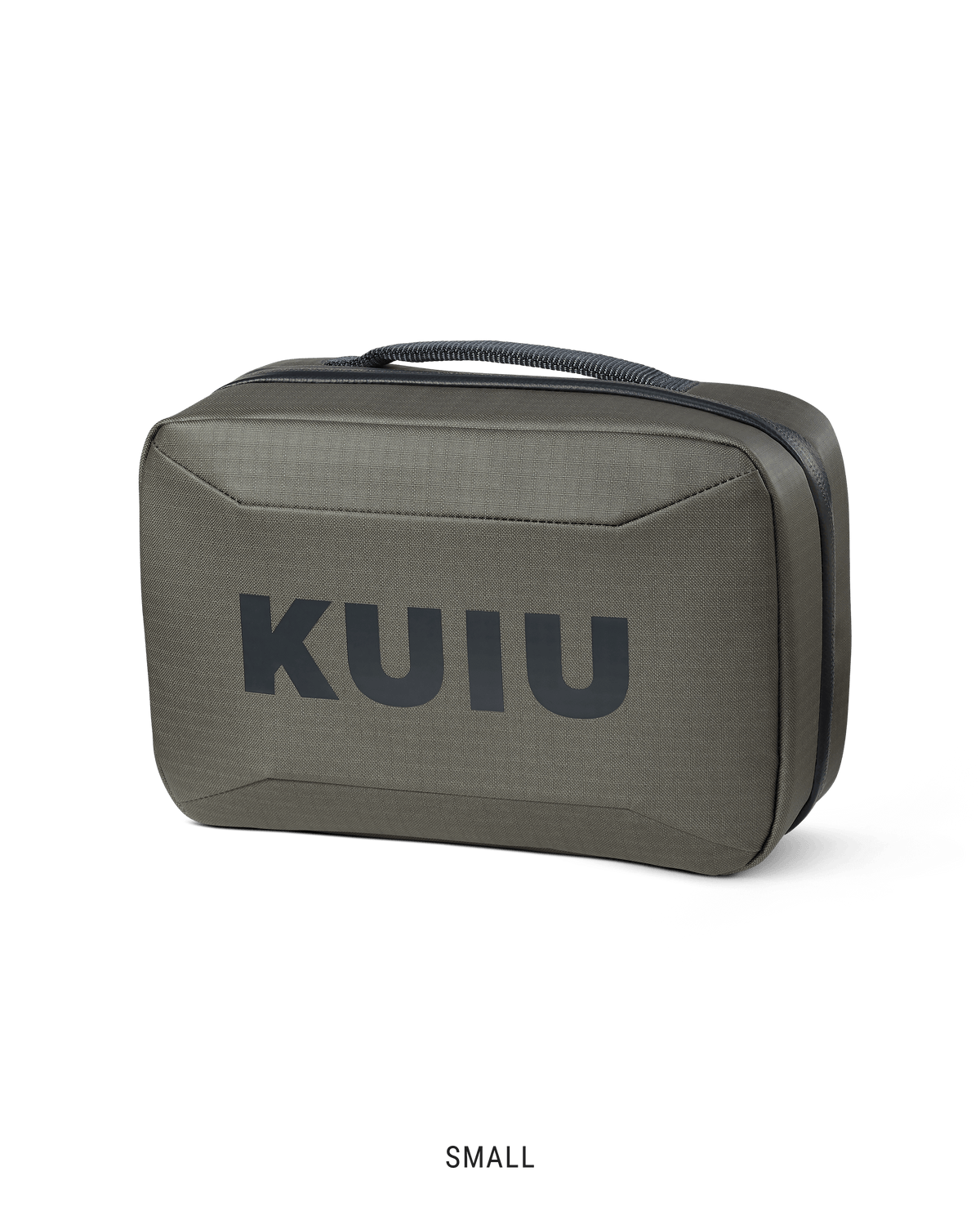 Front of small Waypoint Dopp Kit in Stone Grey