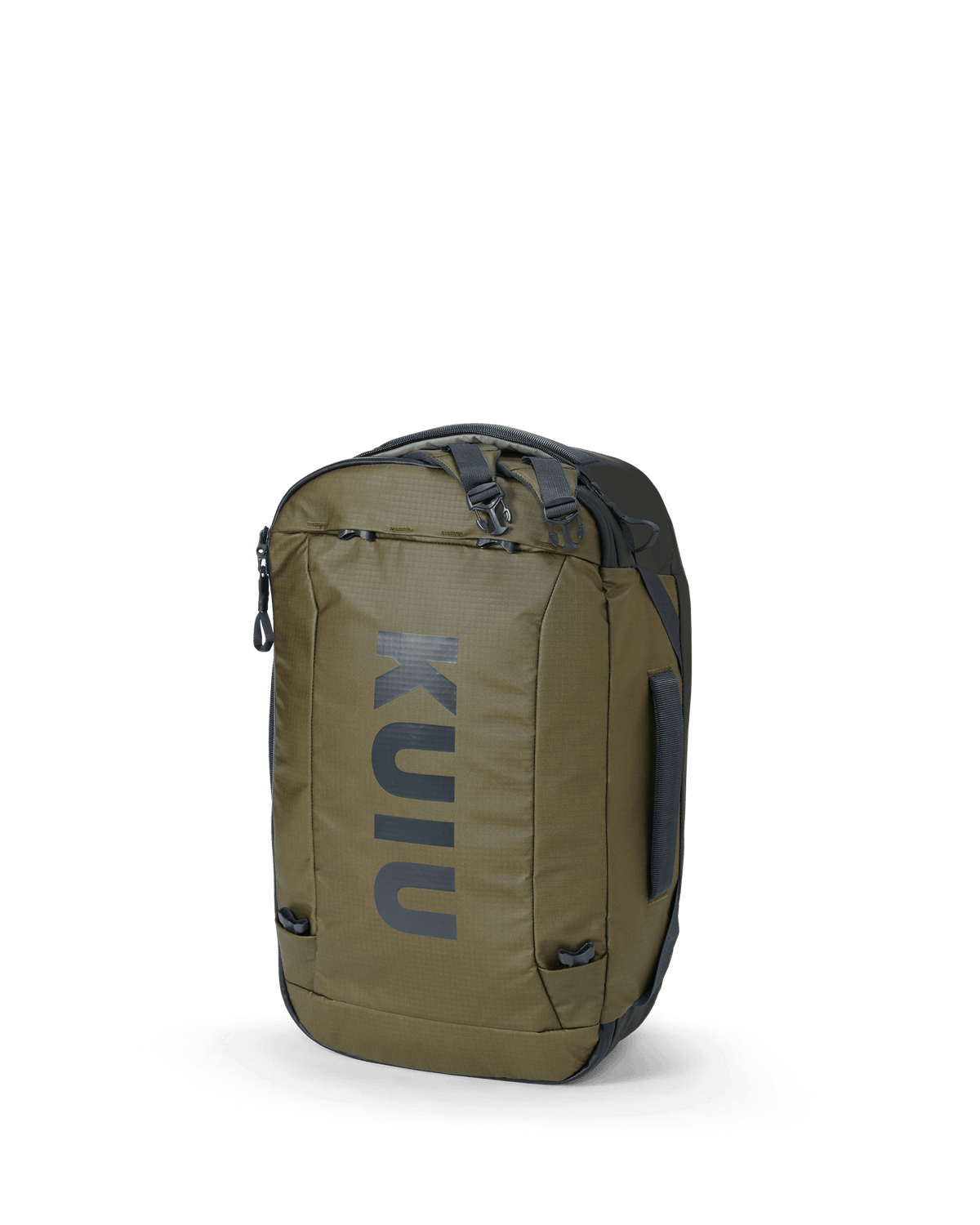 Picture of Bourbon Brown Waypoint 2800 Duffel Bag in a vertical orientation with the shoulder straps detached
