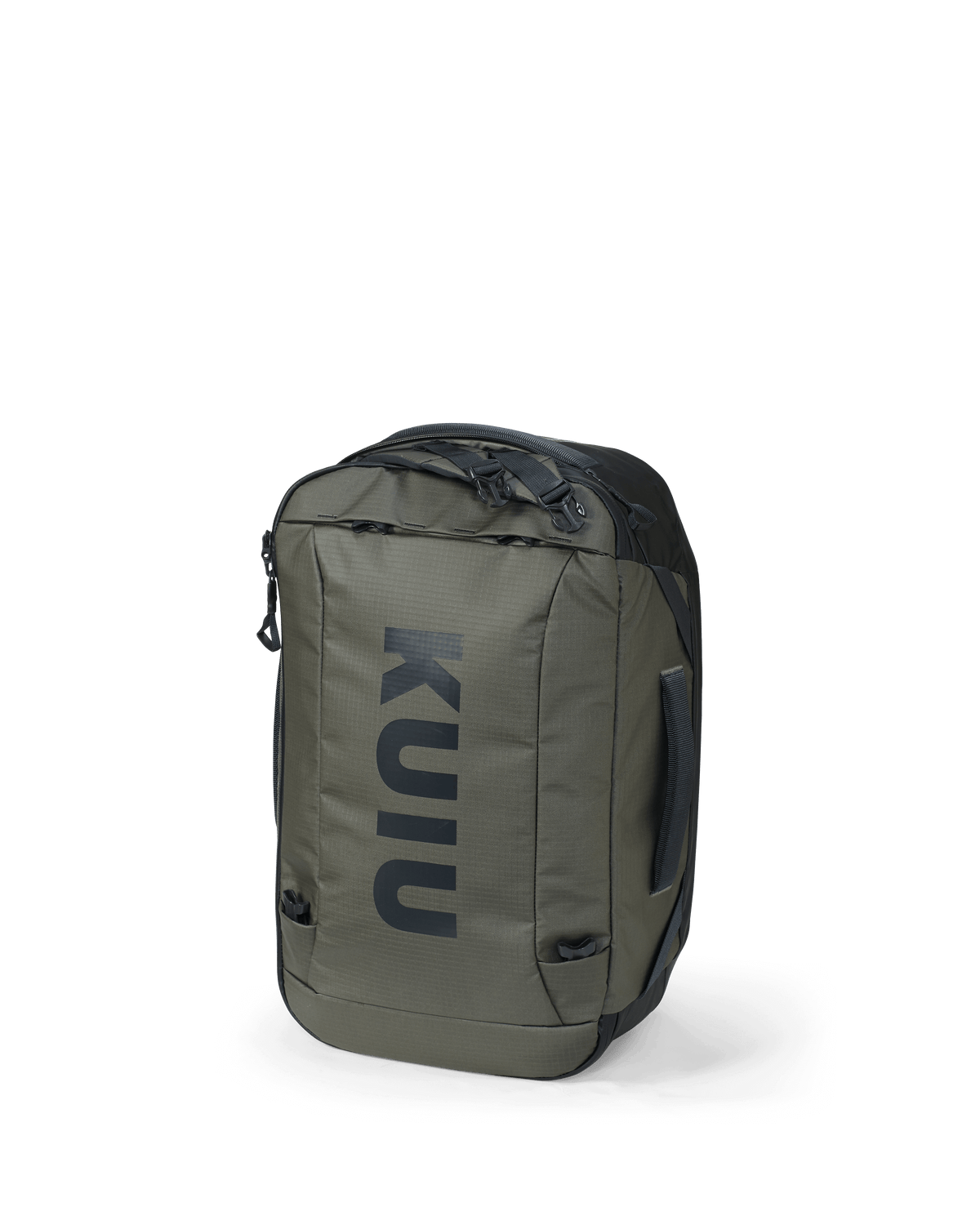 Picture of Stone Gray Waypoint 2800 Duffel Bag in a vertical orientation with the shoulder straps detached
