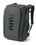 Angled view of Waypoint Travel Backpack in Gunmetal Grey