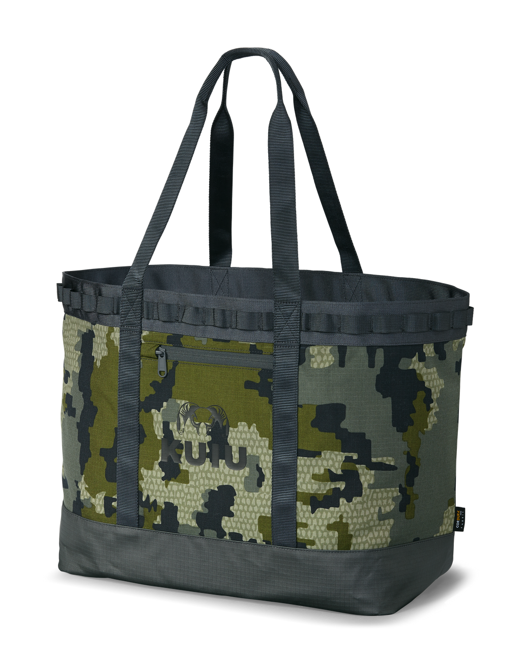 Front of KUIU CORDURA Tote Bag in Verde Camouflage