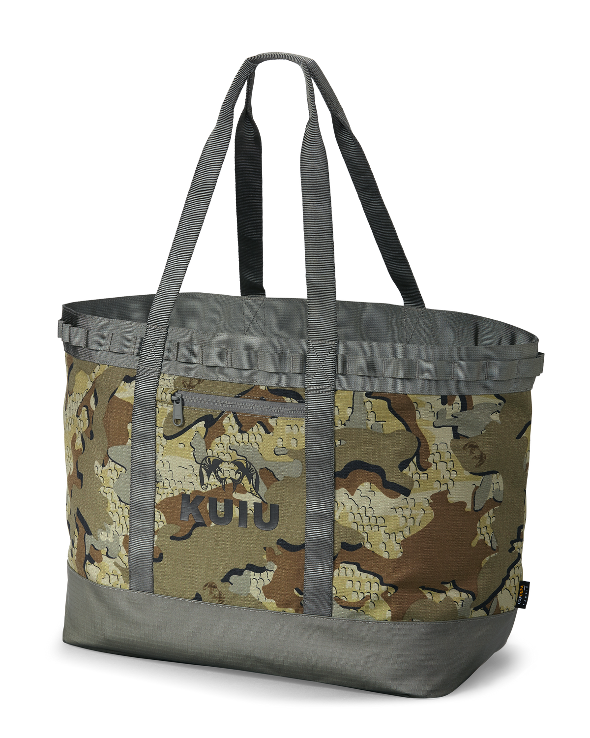 Front of KUIU CORDURA Tote Bag in Valo Camouflage