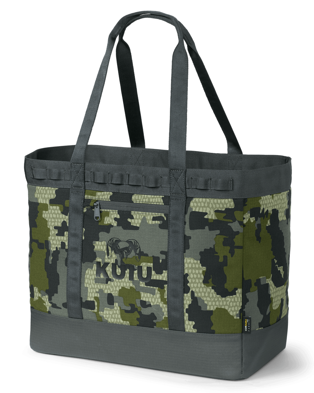 Front of CORDURA 2800 Structured Tote Bag in Verde Camouflage