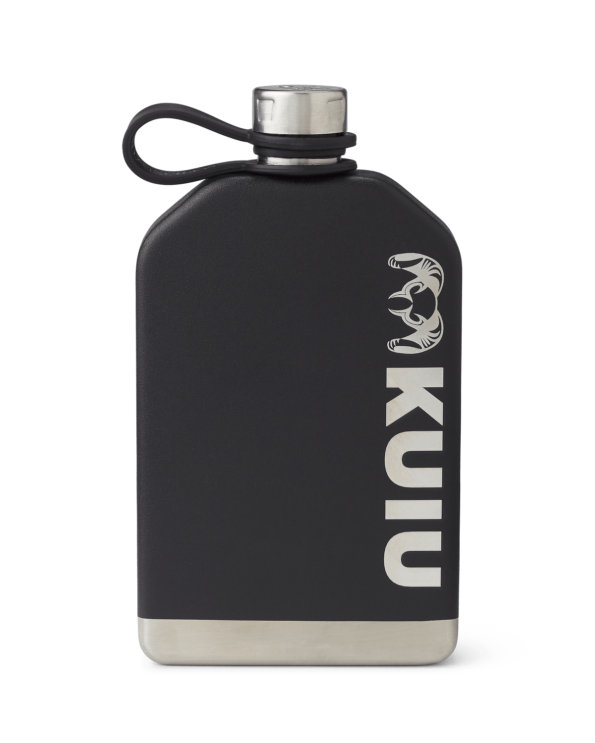 Front of KUIU 8 oz Flask in Black