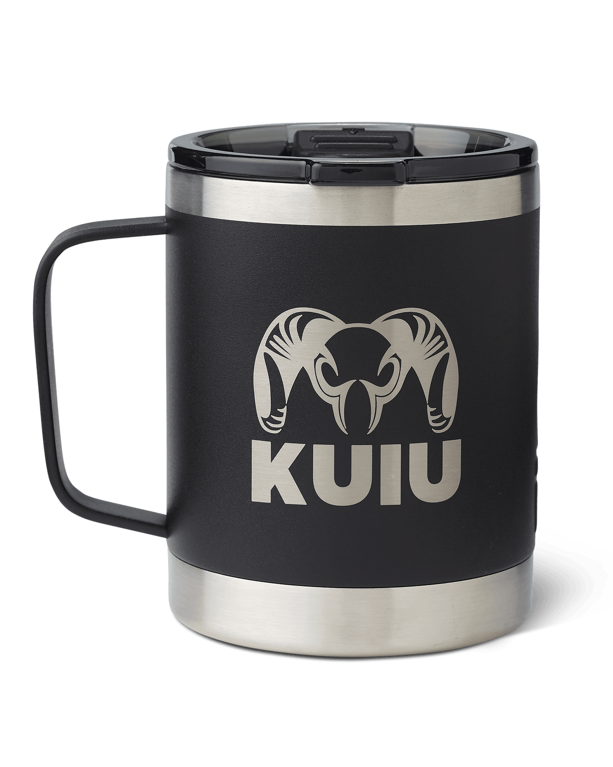 Front of KUIU 10 oz Camp Mug in Black