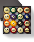 Front of KUIU Logo Billiard Ball Set