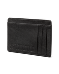 KUIU Leather Cardholder wallet in Black with three vertical card slots and an embossed 'KUIU' logo on the front.