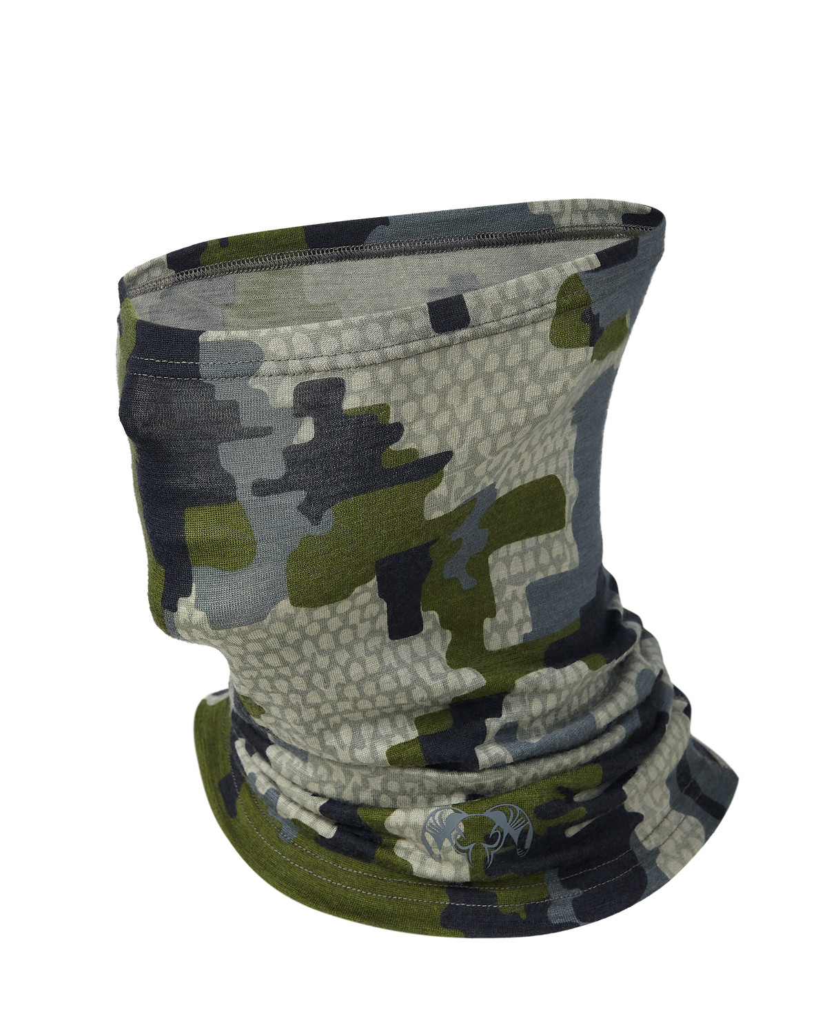 Front of ULTRA Merino 145 Neck Gaiter in Verde Camouflage