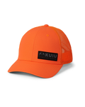 Front of KUIU Cordura Trucker Hat in Blaze Orange