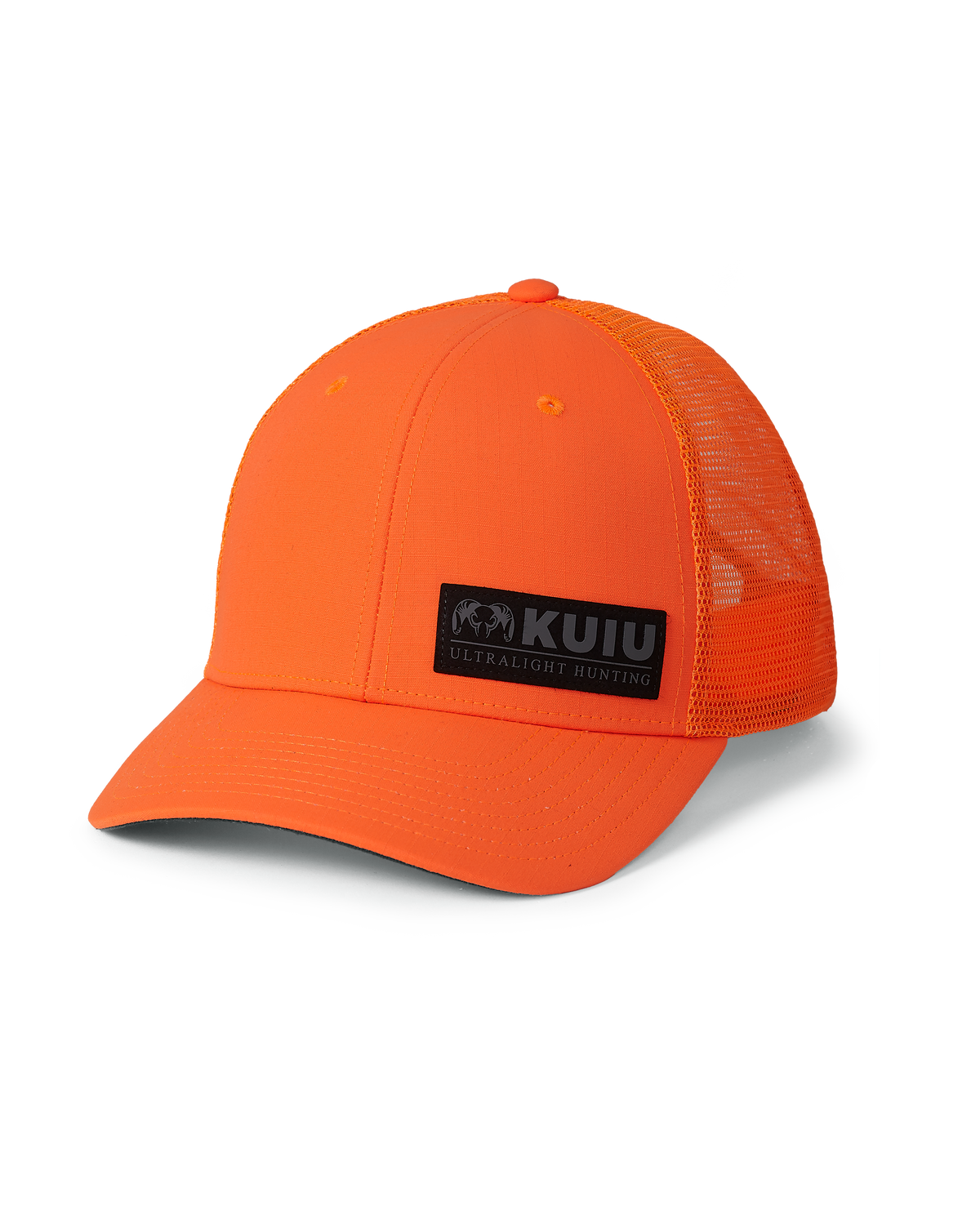 Front of KUIU Cordura Trucker Hat in Blaze Orange