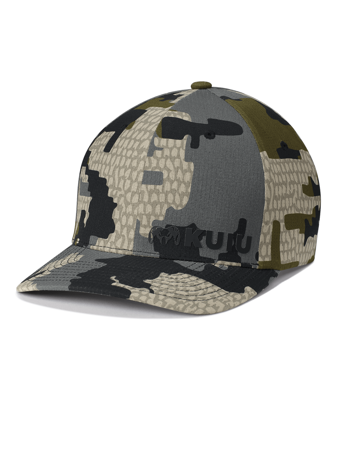 Front of PRO Airmesh Flexfit Hat in Verde Camouflage