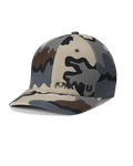 Front of PRO Airmesh Flexfit Hat in Vias Camouflage