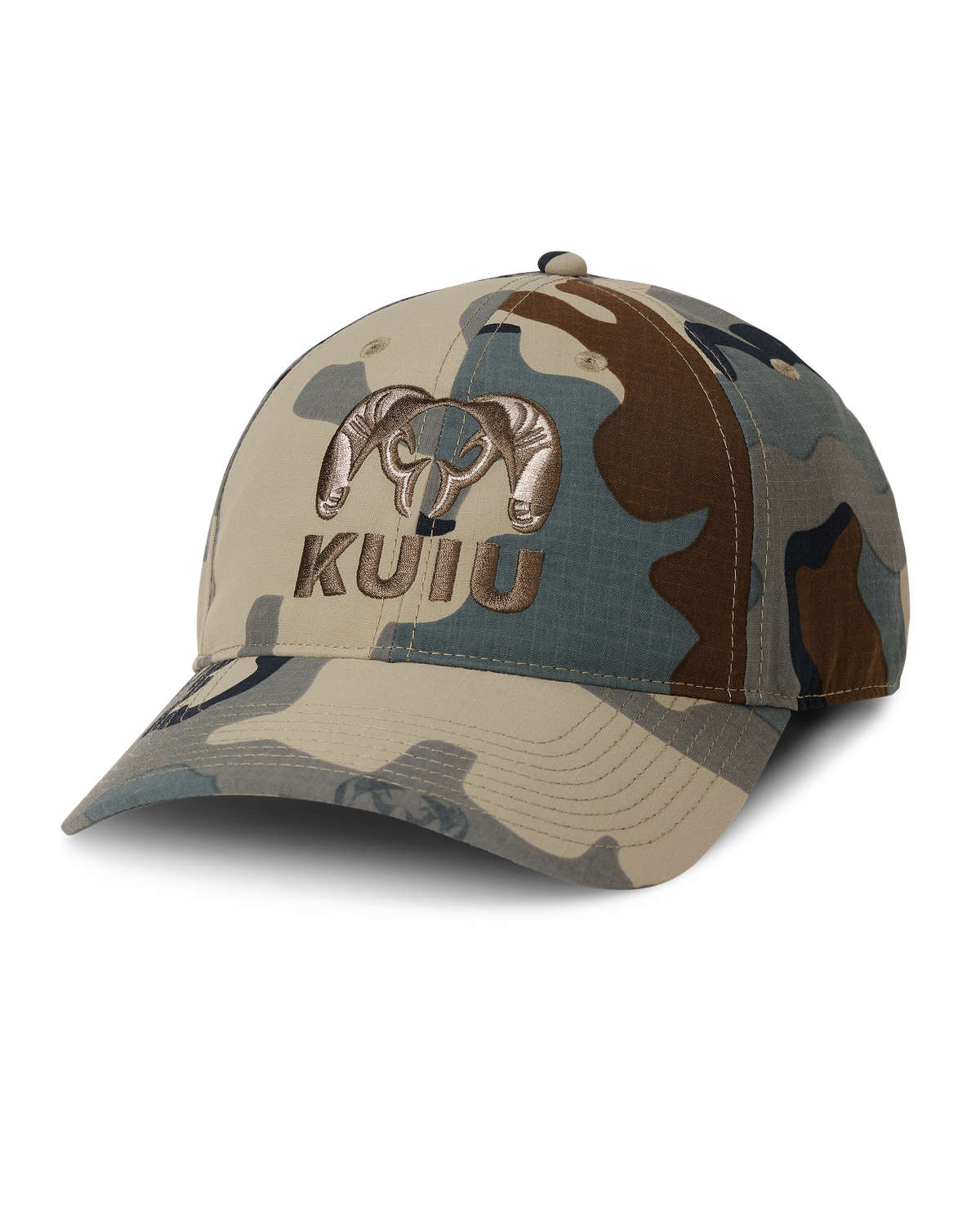 Front of Icon Cordura Hat in Vias Camouflage