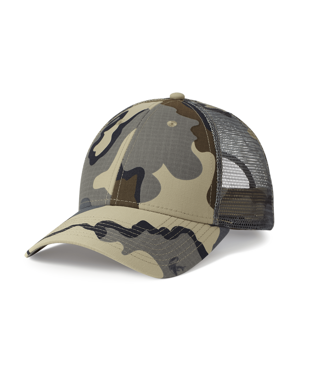 Front of Blank PRO Mesh Back CORDURA® Hat in Vias Camouflage