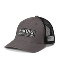Front of KUIU Ultralight Hunting Patch Hat in Charcoal Grey