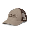 Front of KUIU Ultralight Hunting Patch Hat in Khaki
