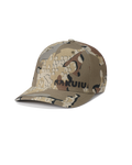 Front of Youth Pro Airmesh Flexfit Hat in Valo Camouflage