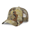 Front of Blank KUIU Cordura Trucker Hat in Valo Camouflage