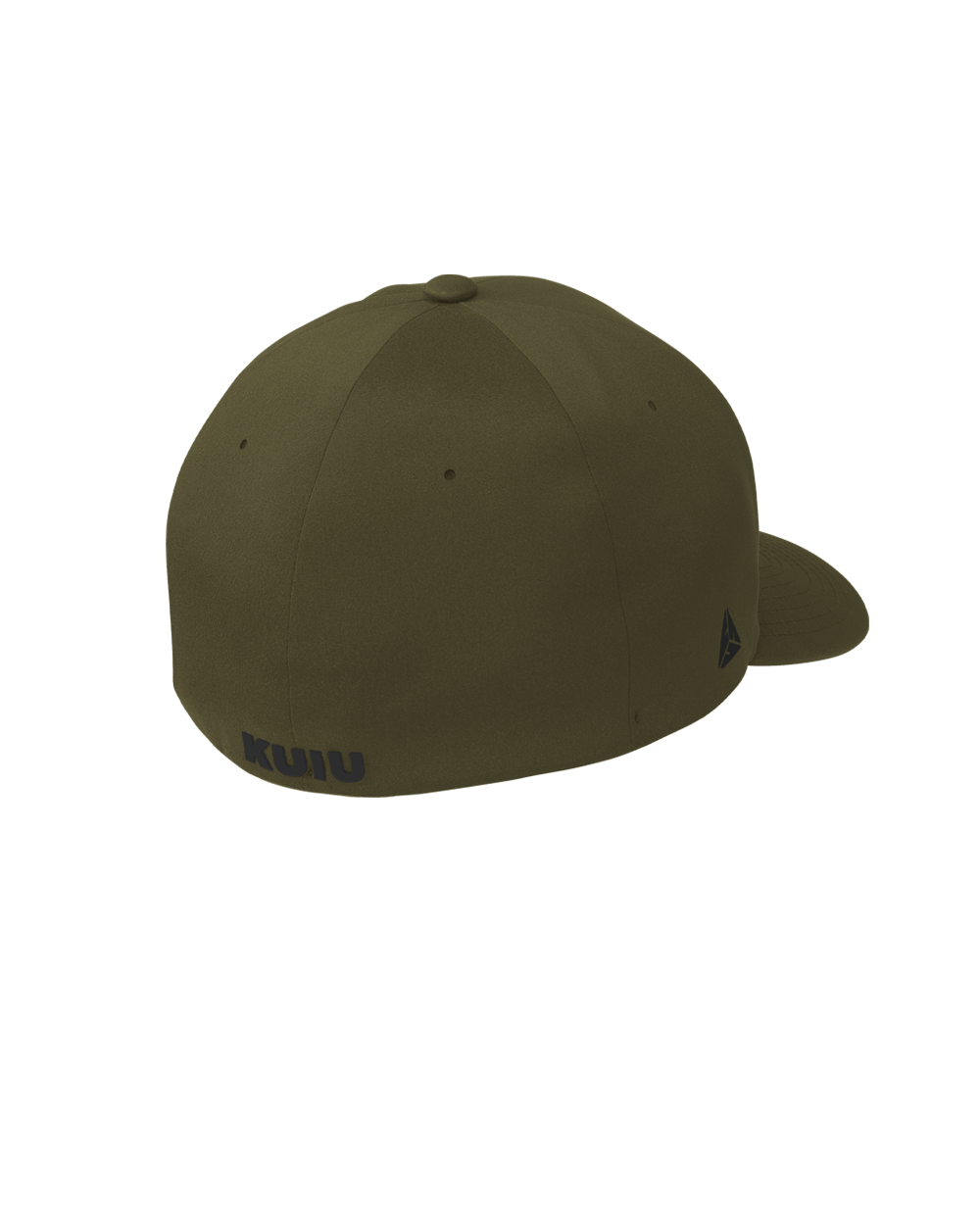 Back of Flexfit Delta Cap in Olive Green