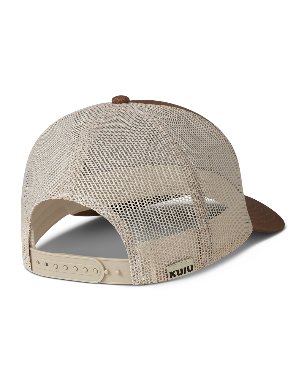 Front of KUIU Here to Hunt Woven Patch Hat in Brown/Tan