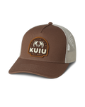 Front of KUIU Here to Hunt Woven Patch Hat in Brown/Tan